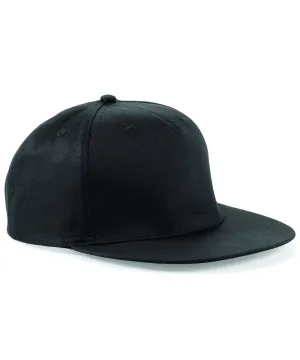 5-panel snapback rapper cap | Black