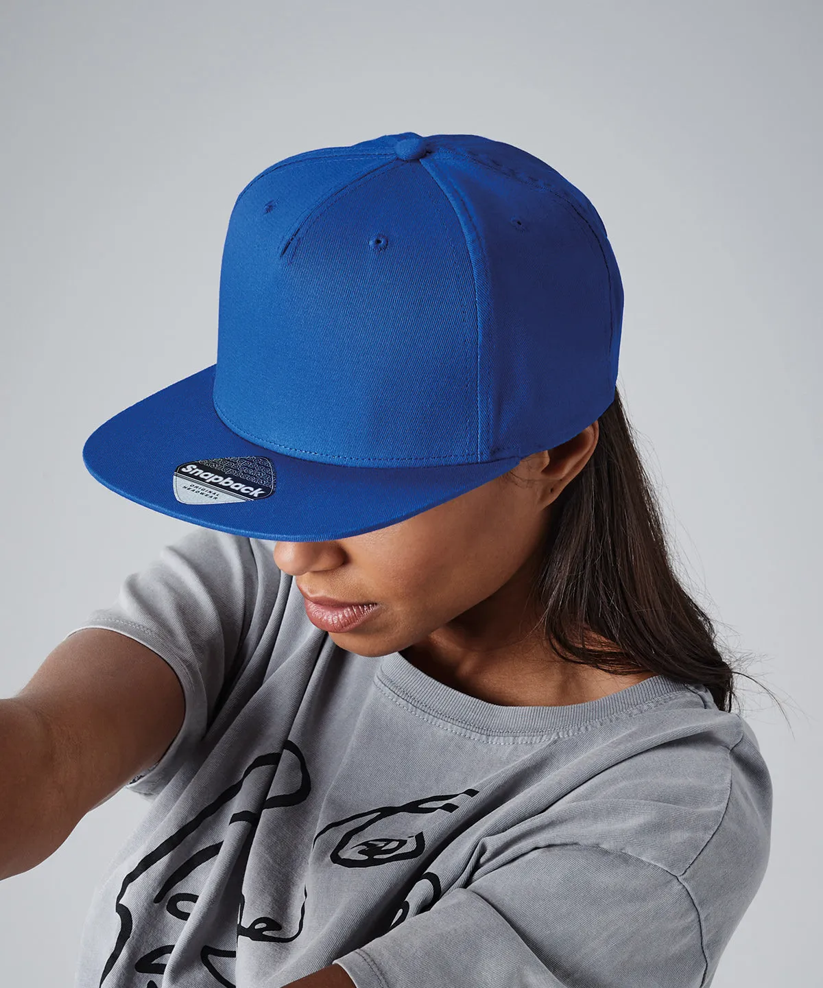 5-panel snapback rapper cap | Graphite Grey
