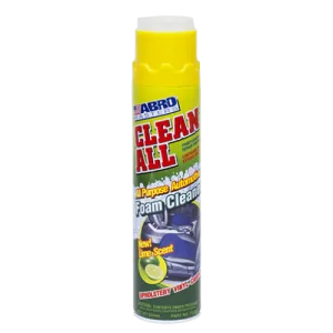 Abro Clean All 650ml Foam Cleaner, Deep Cleaning, Foaming Action Lifts Out Dirt and Removes Stains from Upholstery, Vinyl, and Carpeting, Fresh Lime Scent, Includes Brush Cap - FC-650 (MABRO012)