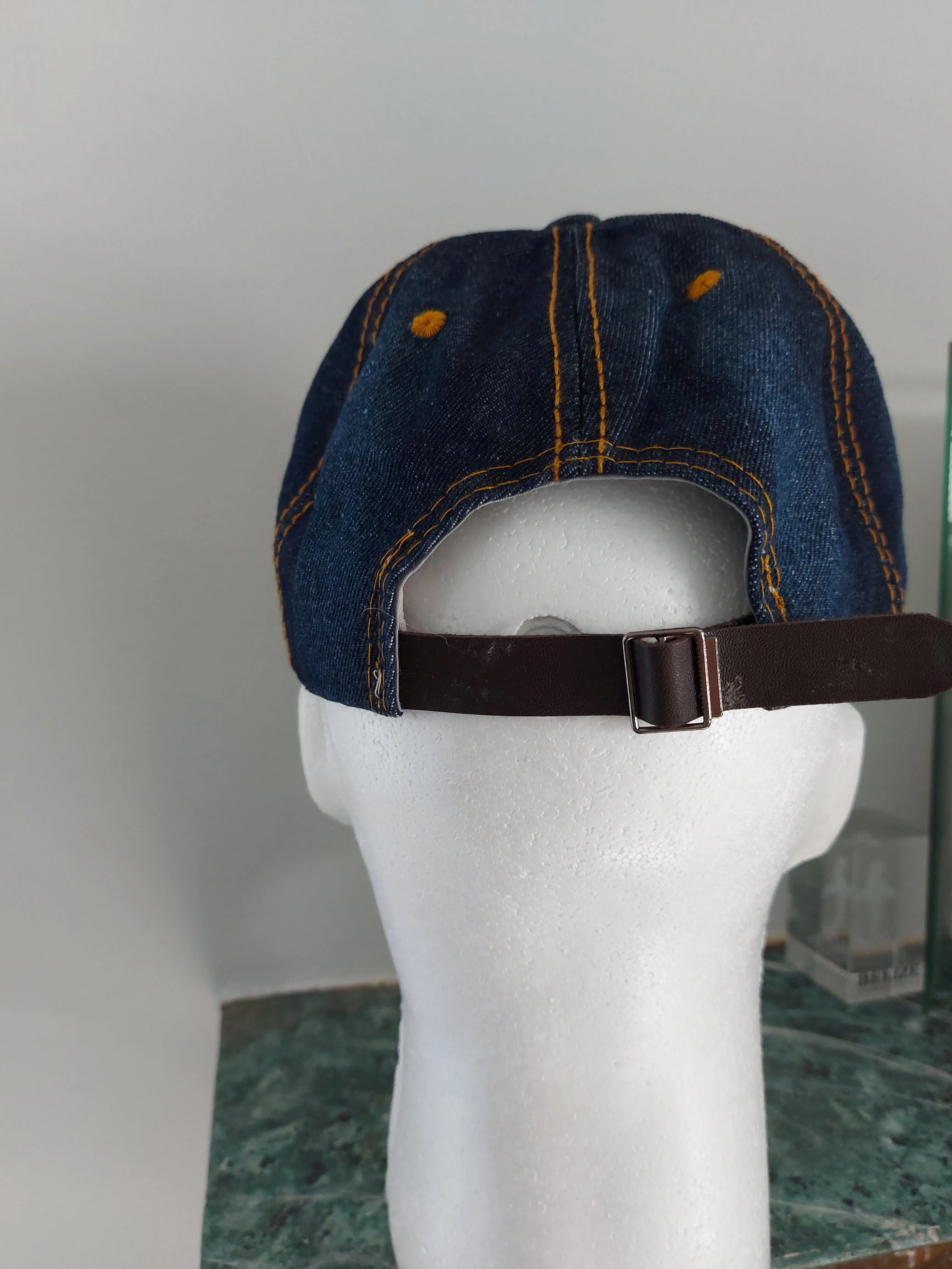 AKA Distressed Denim Bling Cap