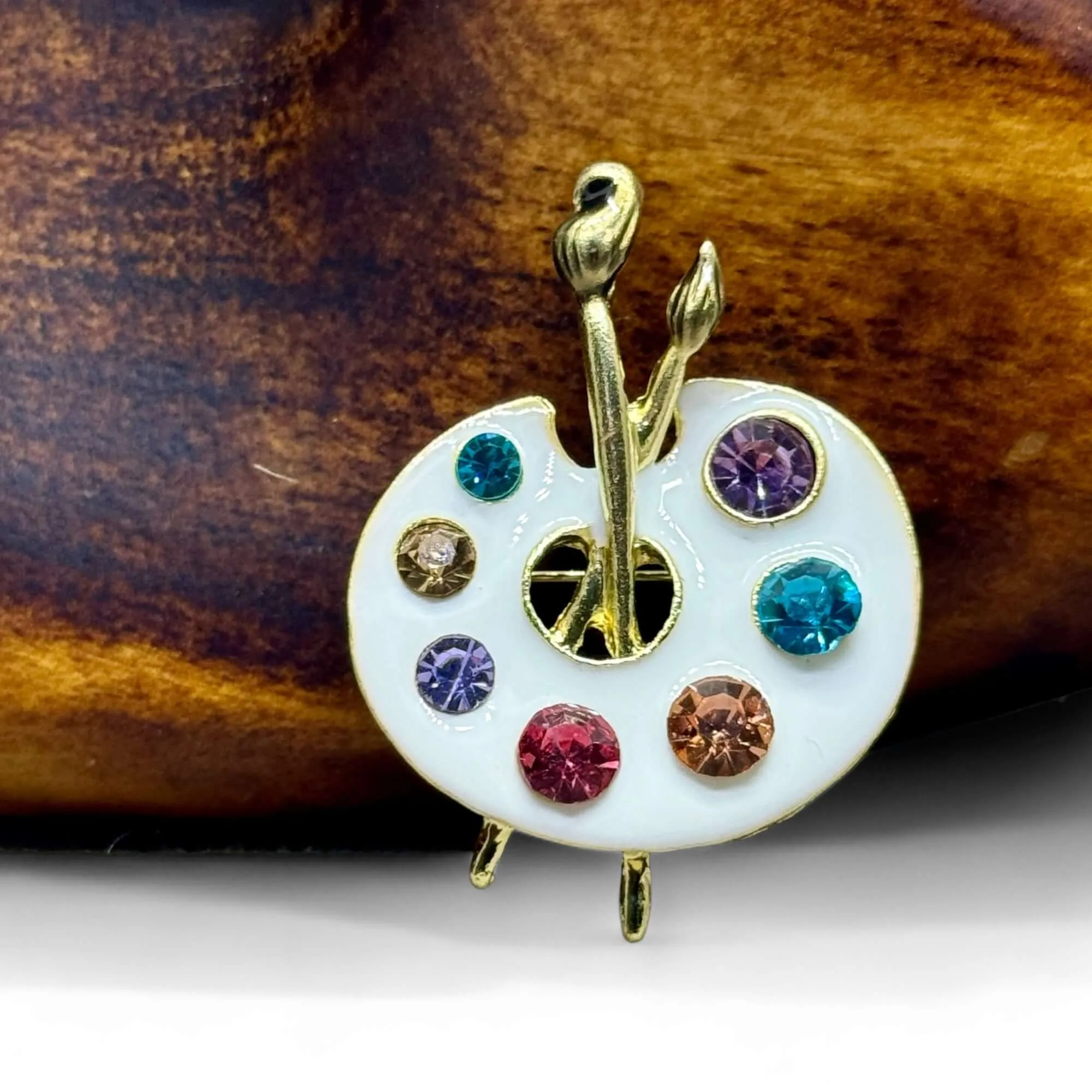 Artists Pallet Enamel Brooch