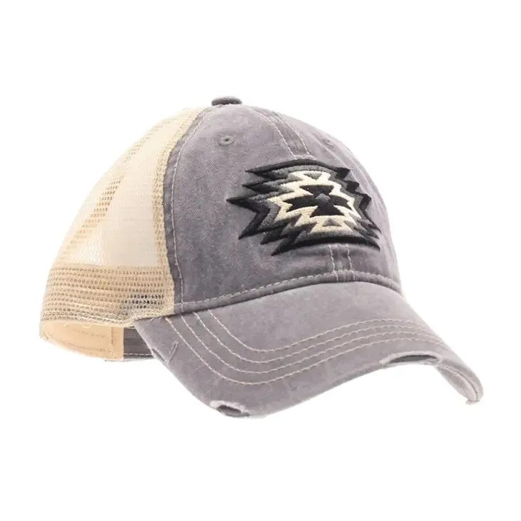 Aztec CC High Mesh Pony Tail Cap