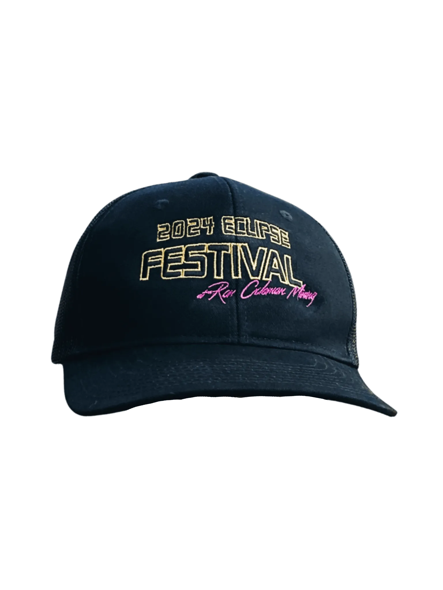 Black 2024 Eclipse Festival Ron Coleman Mining Baseball Cap Hat