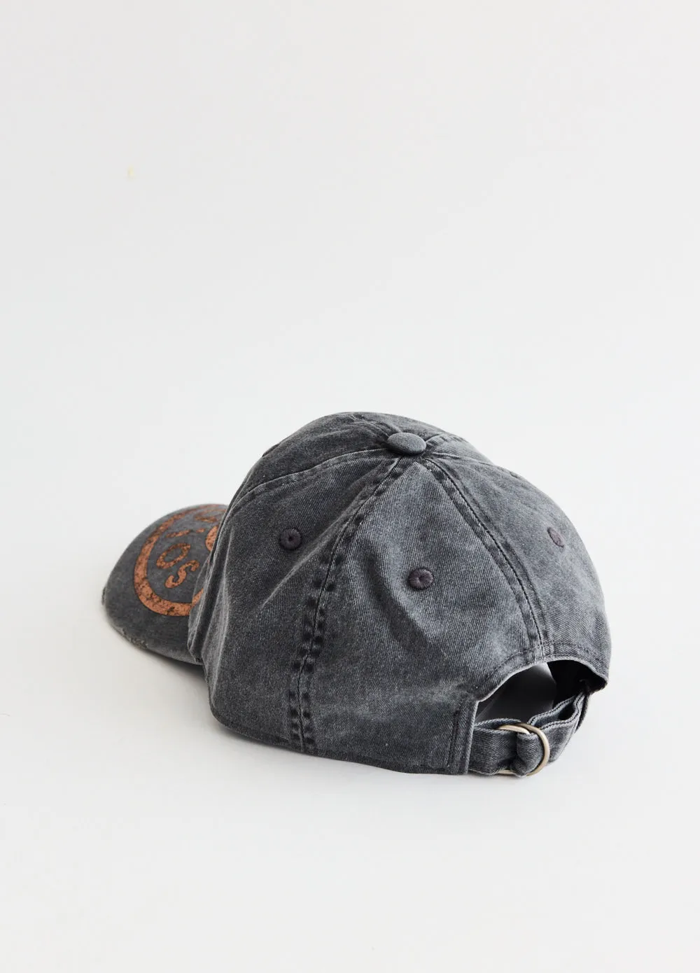 Carliy Denim Button Logo Cap