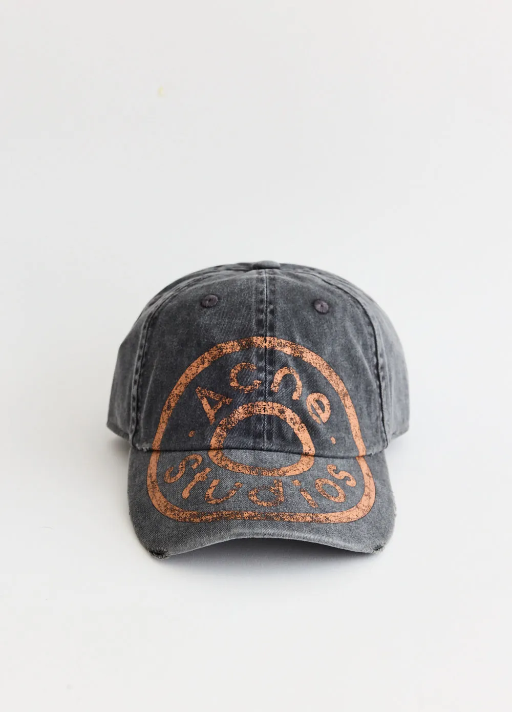 Carliy Denim Button Logo Cap