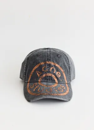 Carliy Denim Button Logo Cap