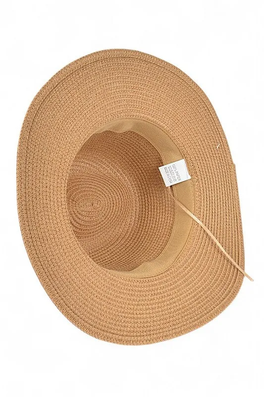 Classic Straw Fedora Hat
