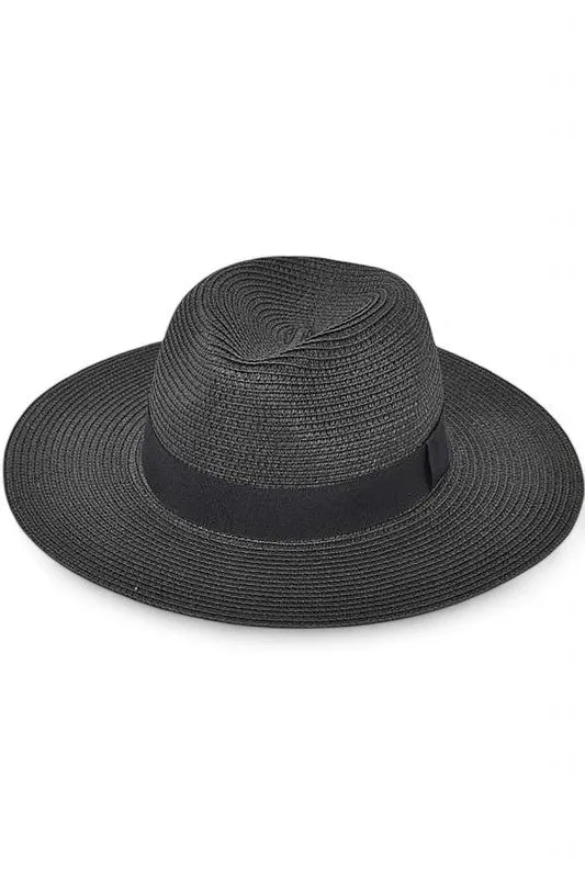 Classic Straw Fedora Hat