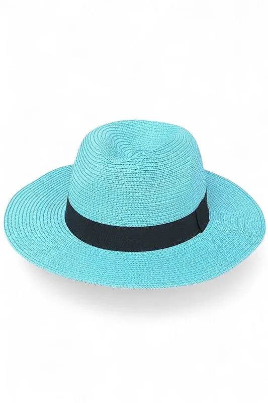 Classic Straw Fedora Hat