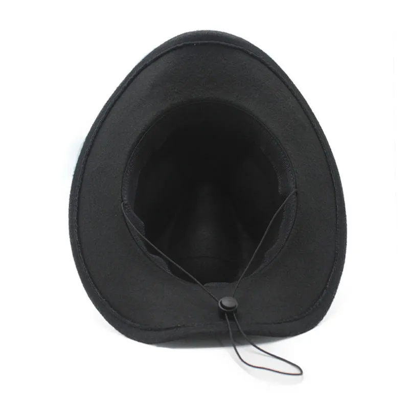 Cowboy Hats Denim Hat Woolen Bowler Hat for Women