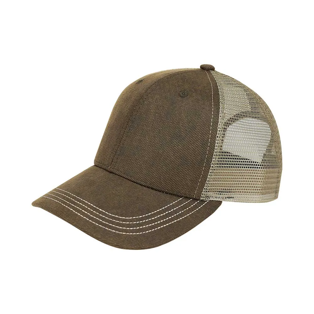 Customized Swoosh and Tail Deluxe Waxed Cotton Trucker Cap