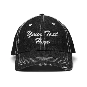 Customized Washed Denim Trucker Cap
