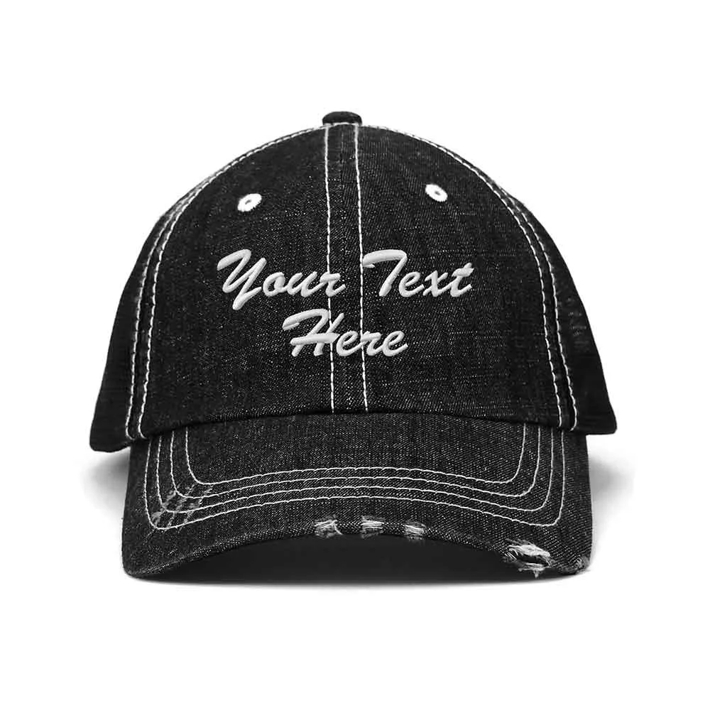 Customized Washed Denim Trucker Cap