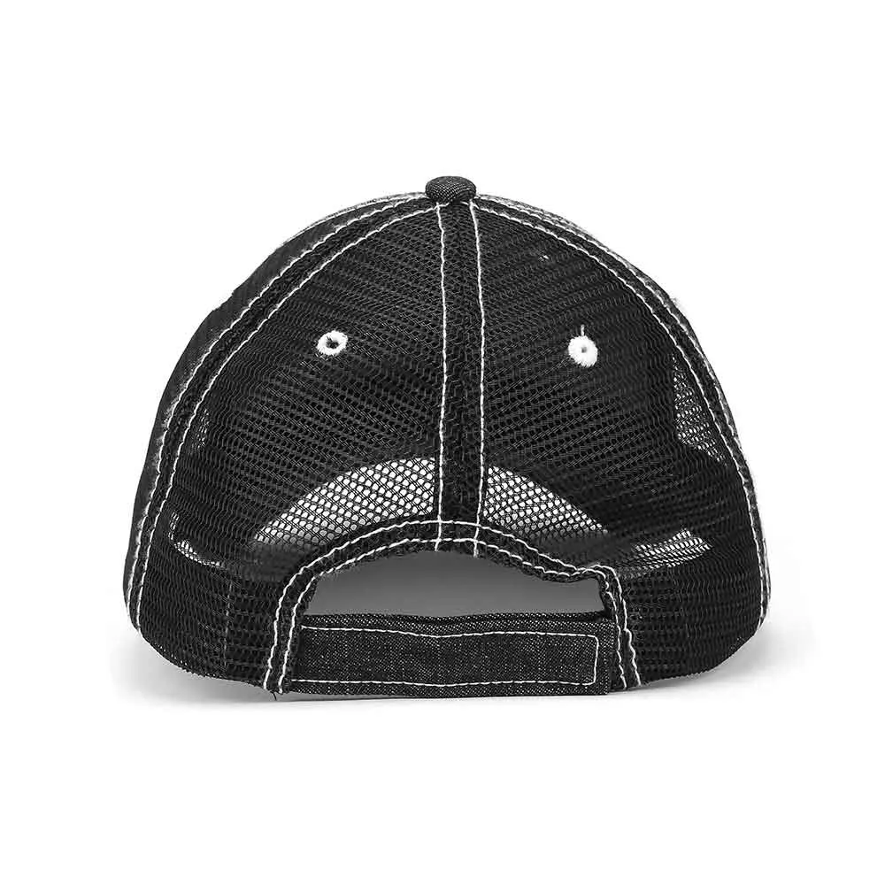 Customized Washed Denim Trucker Cap