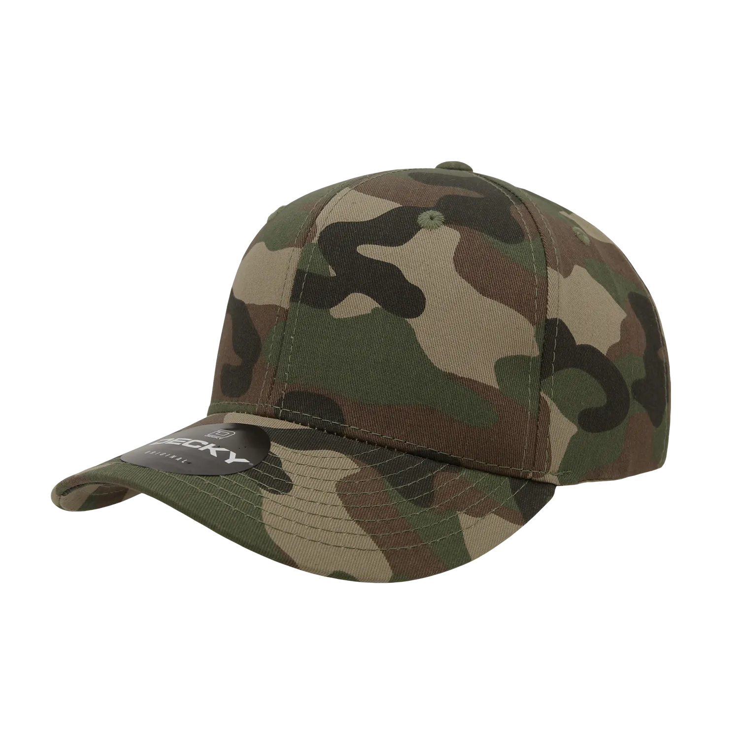 Decky 1048 6 Panel Mid Profile Structured Camo Cap