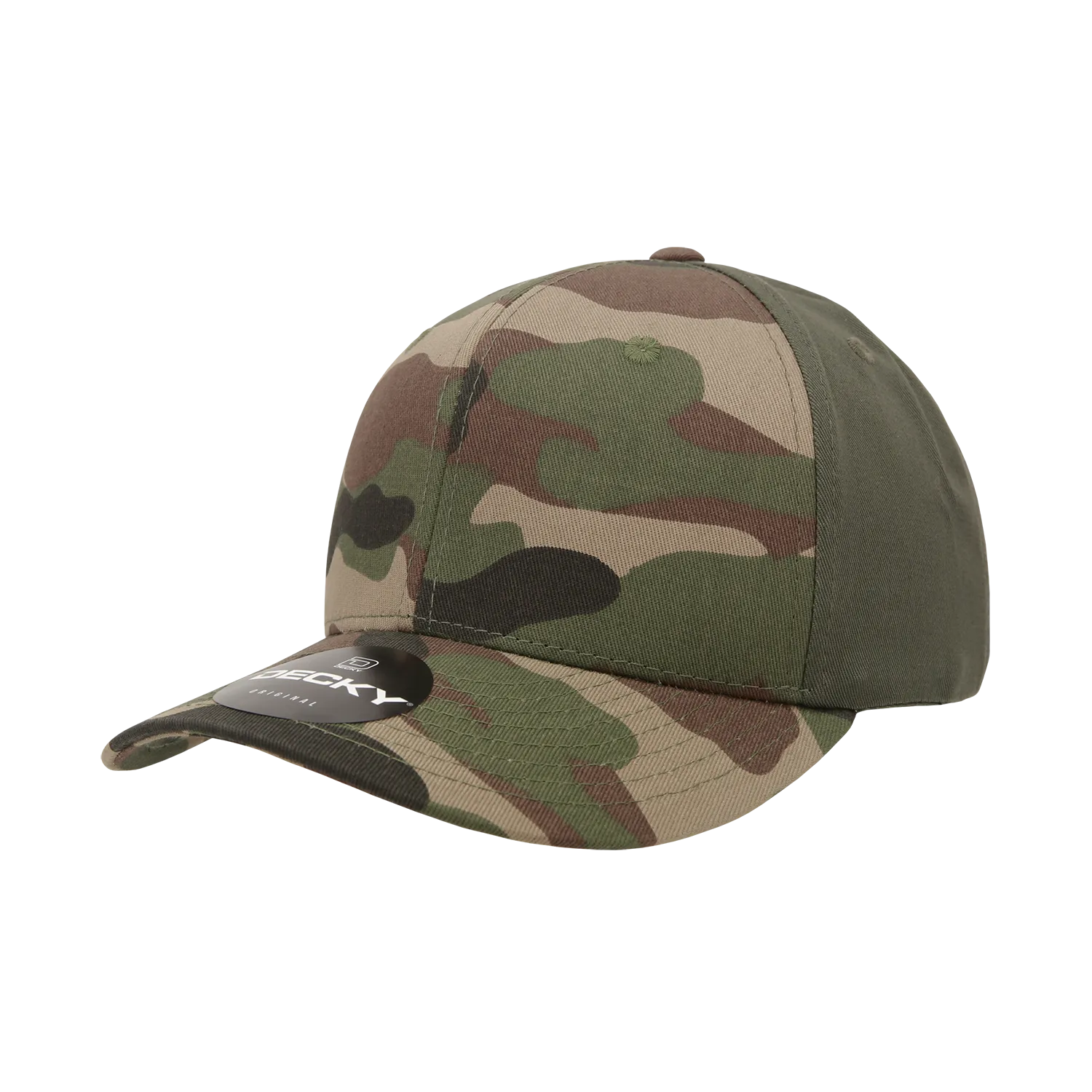 Decky 1048 6 Panel Mid Profile Structured Camo Cap