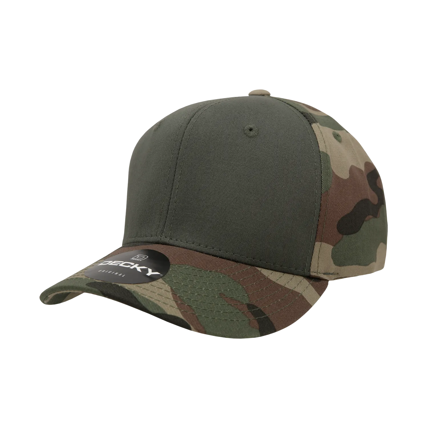 Decky 1048 6 Panel Mid Profile Structured Camo Cap