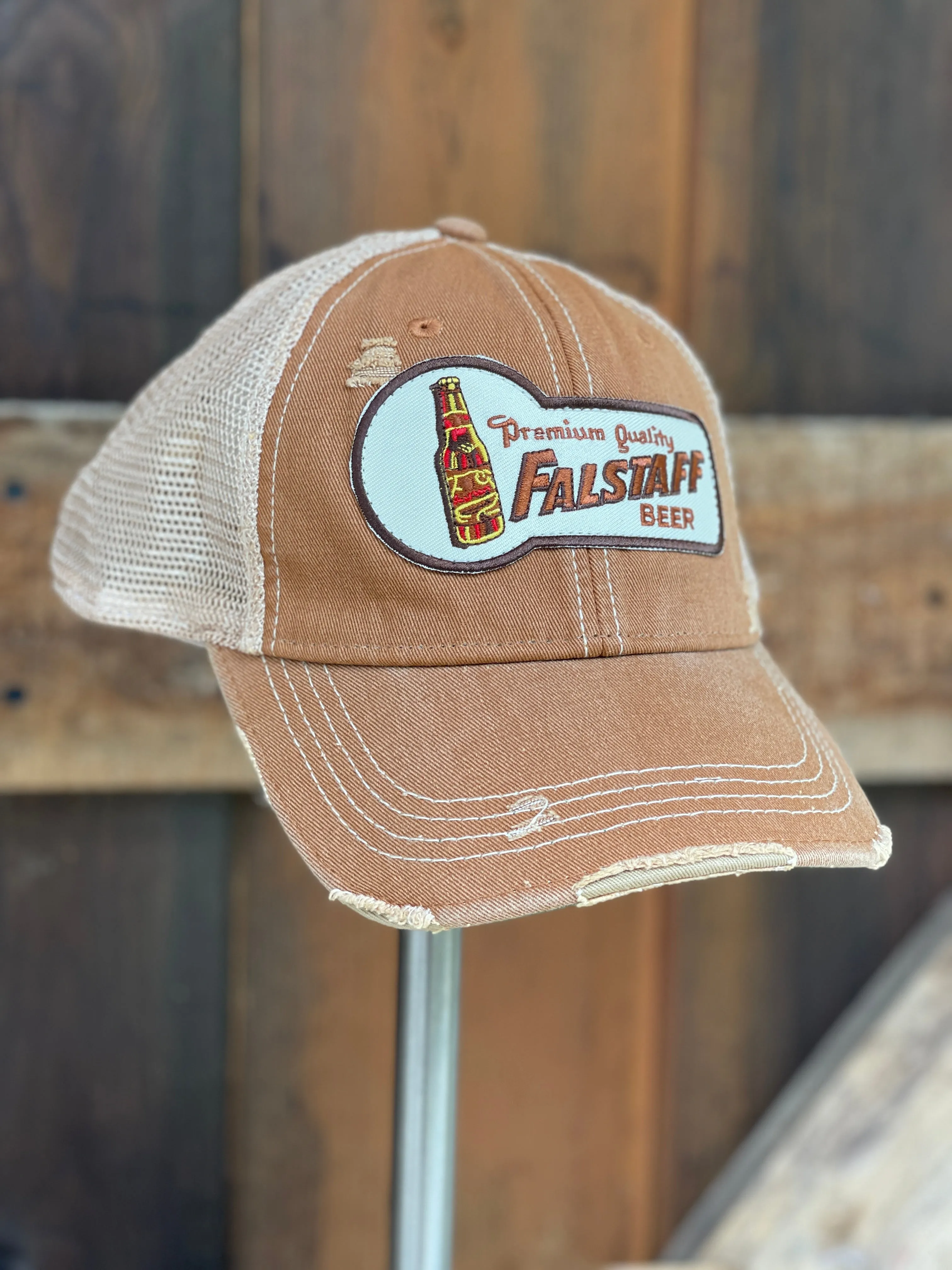 Falstaff Beer Retro Logo hat- Cinnamon NEW COLOR!