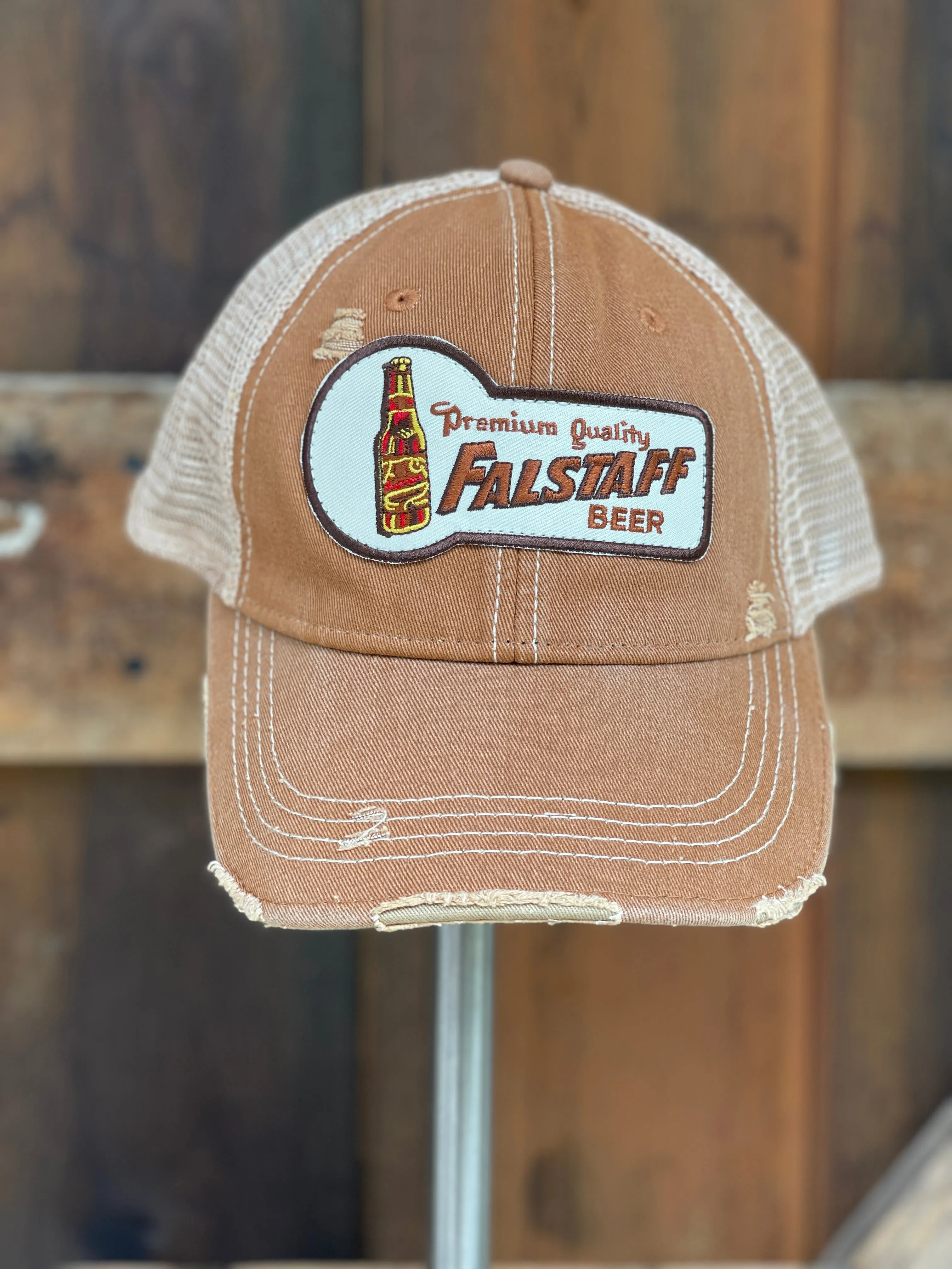 Falstaff Beer Retro Logo hat- Cinnamon NEW COLOR!