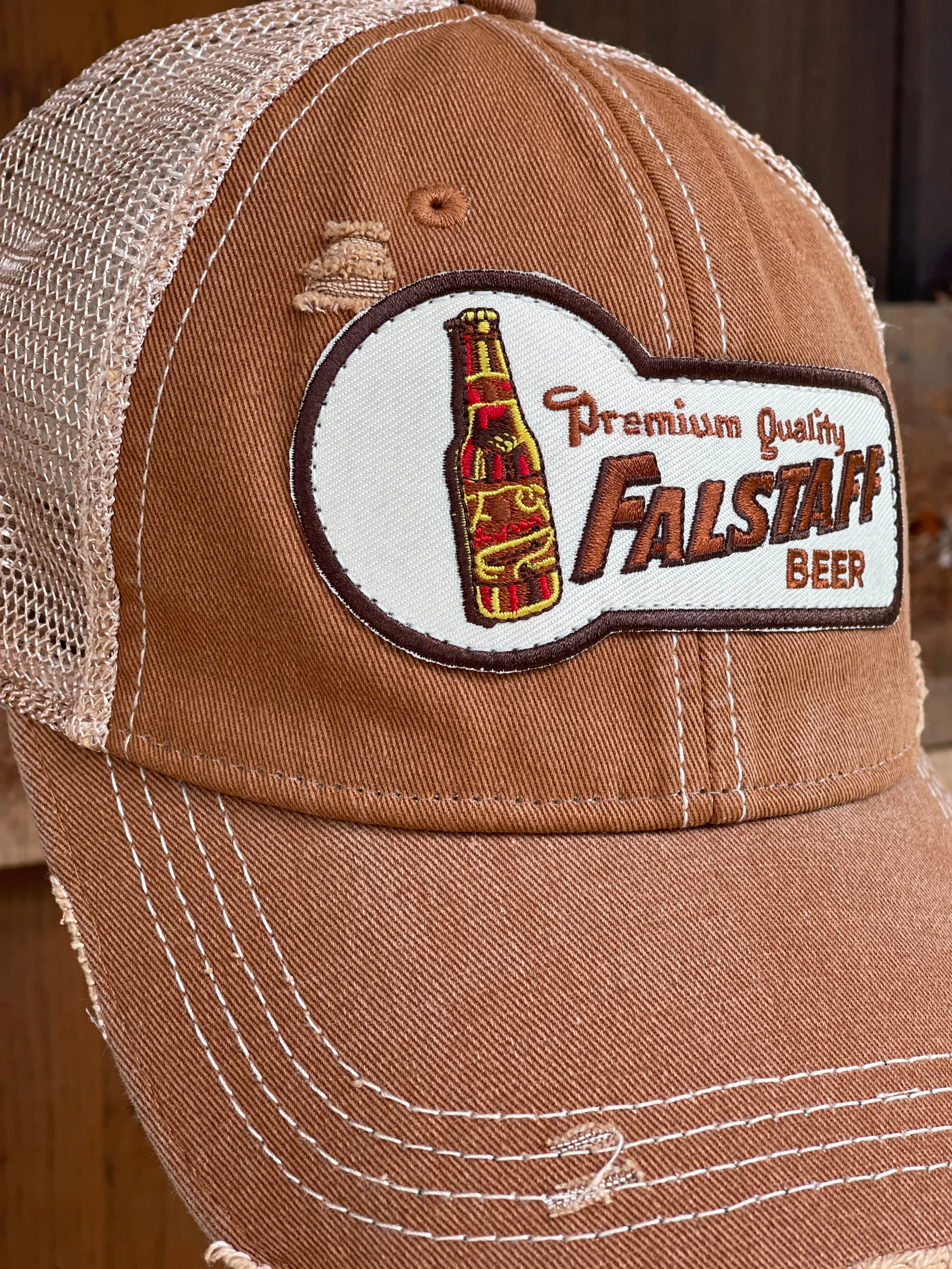 Falstaff Beer Retro Logo hat- Cinnamon NEW COLOR!
