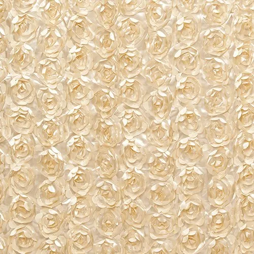Gold Satin Flower Wedding Photo Shoot Backdrop