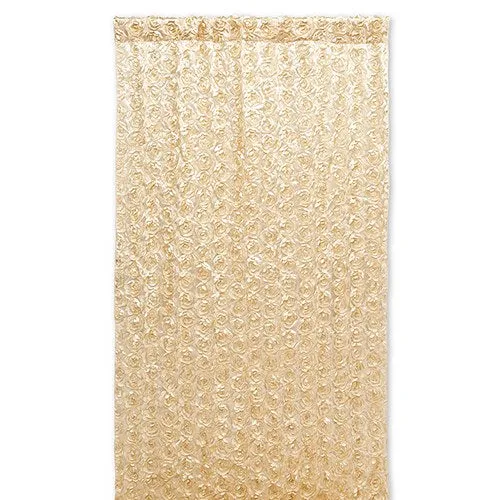 Gold Satin Flower Wedding Photo Shoot Backdrop