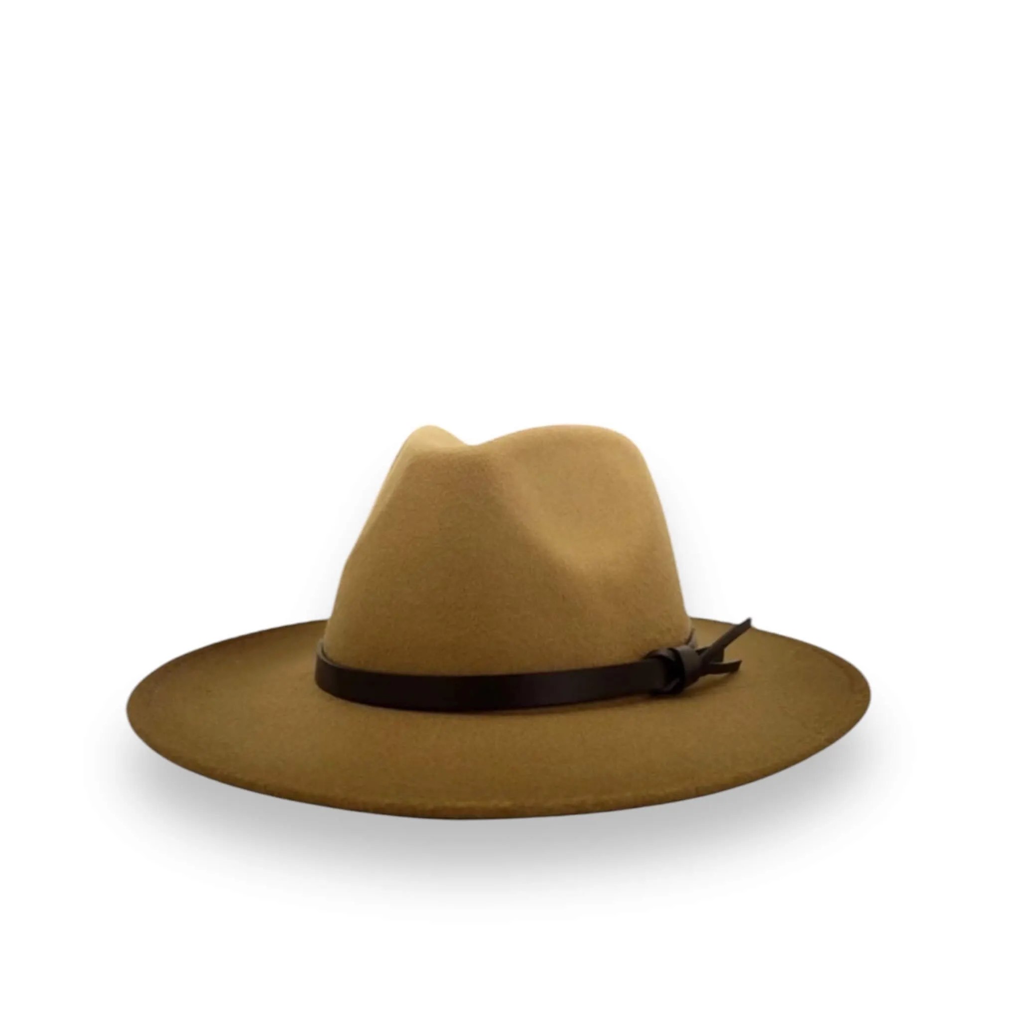 Gradient Leather Band Fedora Hat