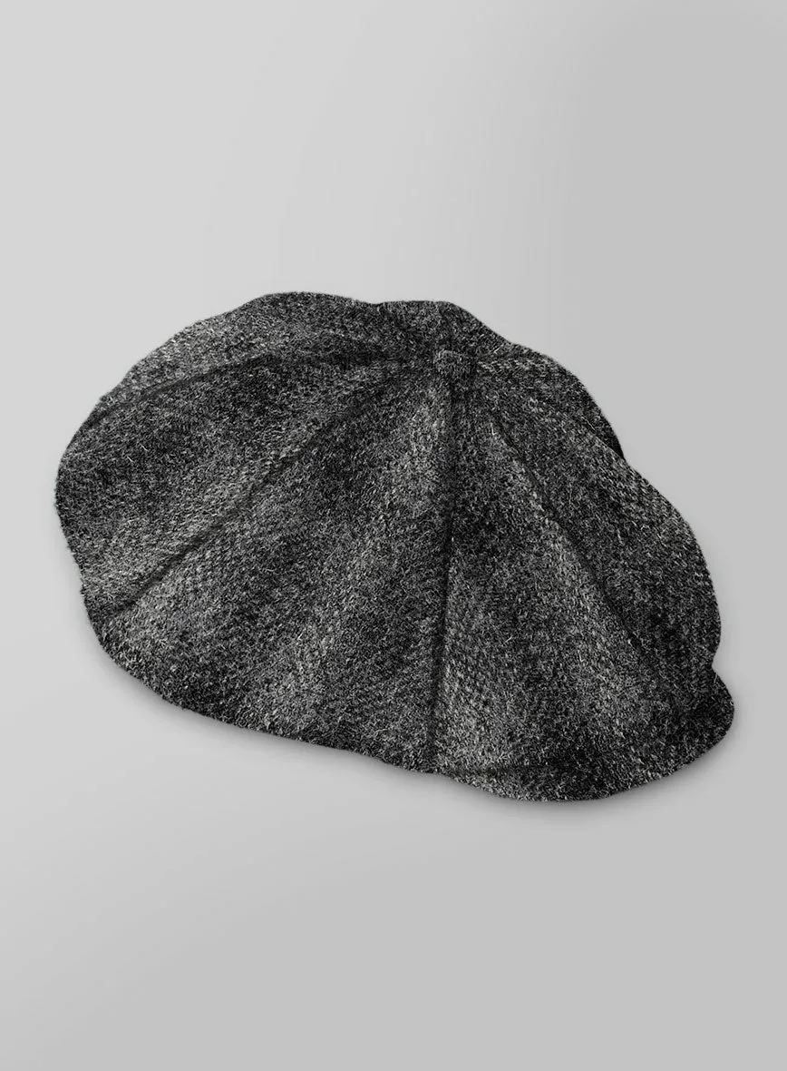 Harris Tweed Scot Gray Newsboy Cap