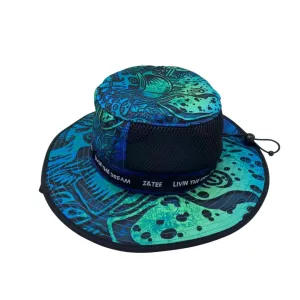 Knot Today Deep Blue Kraken Wide Brim Hat