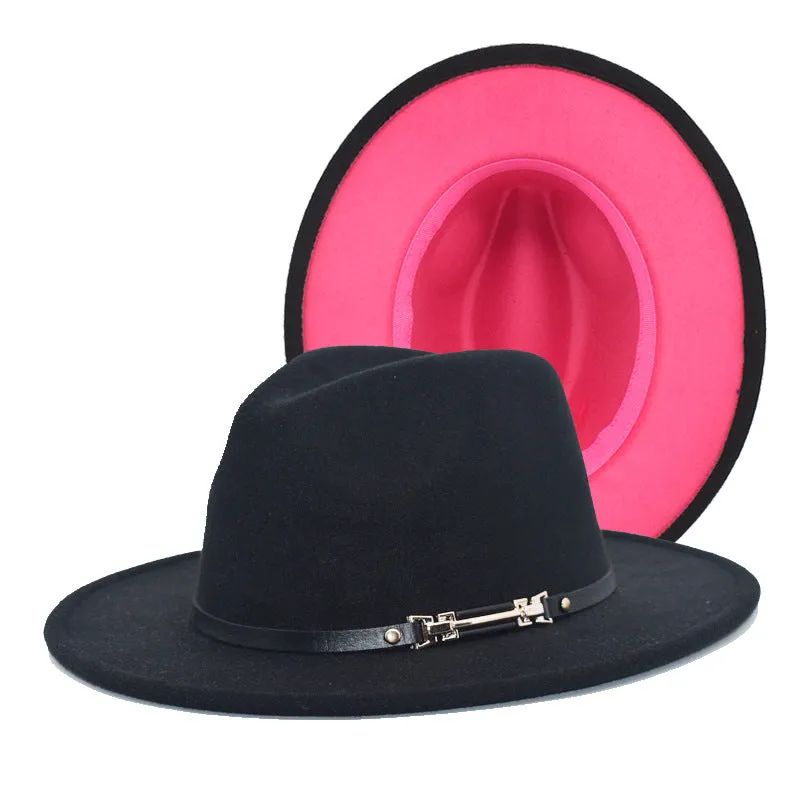 Mens Kentucky Derby Hats Black Hat Female Woolen Bowler Hat