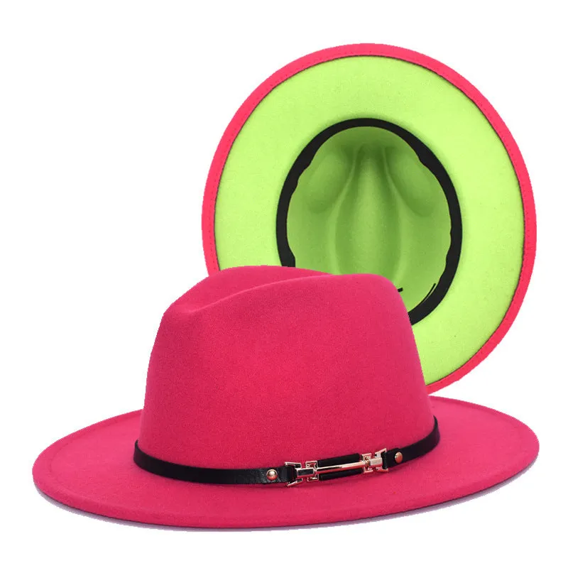 Mens Kentucky Derby Hats Black Hat Female Woolen Bowler Hat