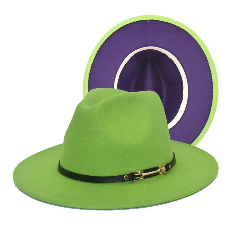 Mens Kentucky Derby Hats Black Hat Female Woolen Bowler Hat