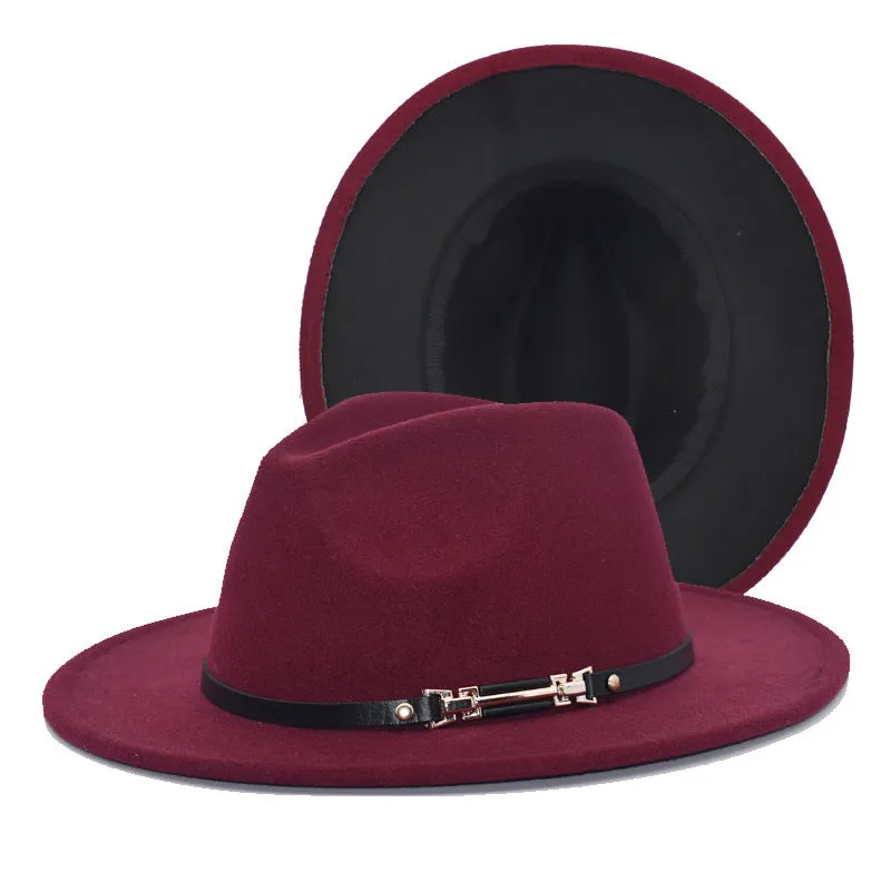 Mens Kentucky Derby Hats Black Hat Female Woolen Bowler Hat