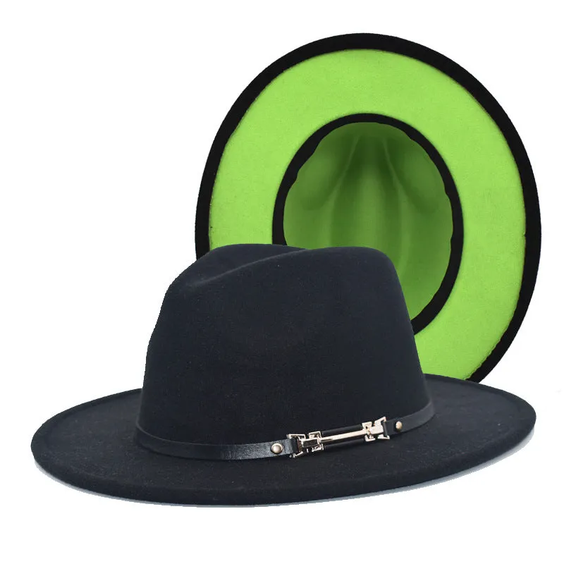 Mens Kentucky Derby Hats Black Hat Female Woolen Bowler Hat