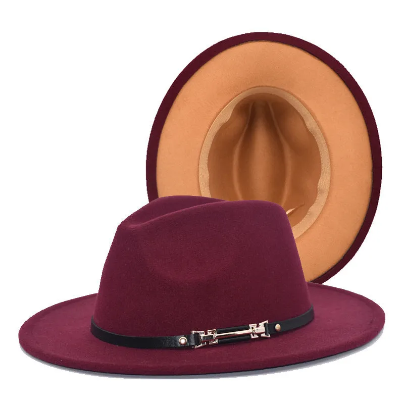 Mens Kentucky Derby Hats Black Hat Female Woolen Bowler Hat