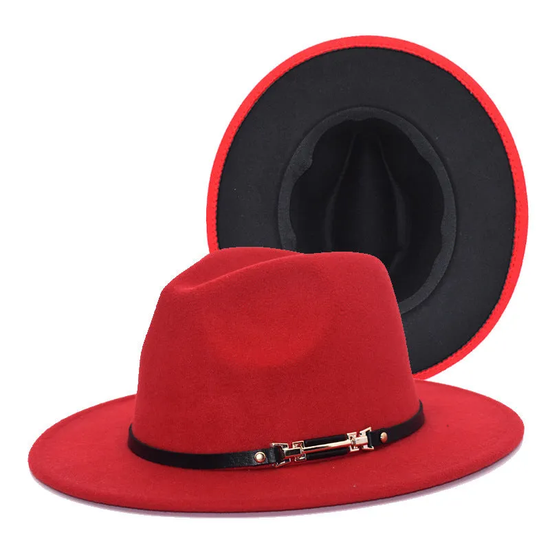 Mens Kentucky Derby Hats Black Hat Female Woolen Bowler Hat