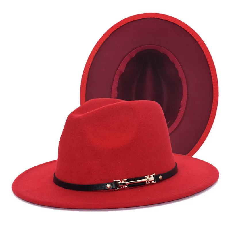 Mens Kentucky Derby Hats Black Hat Female Woolen Bowler Hat
