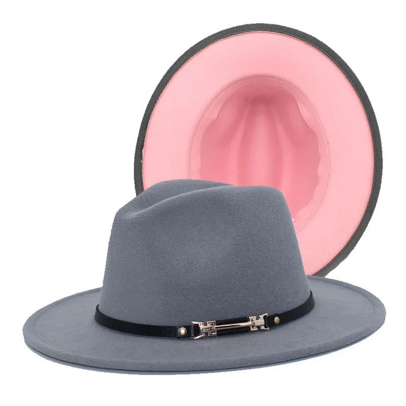 Mens Kentucky Derby Hats Black Hat Female Woolen Bowler Hat