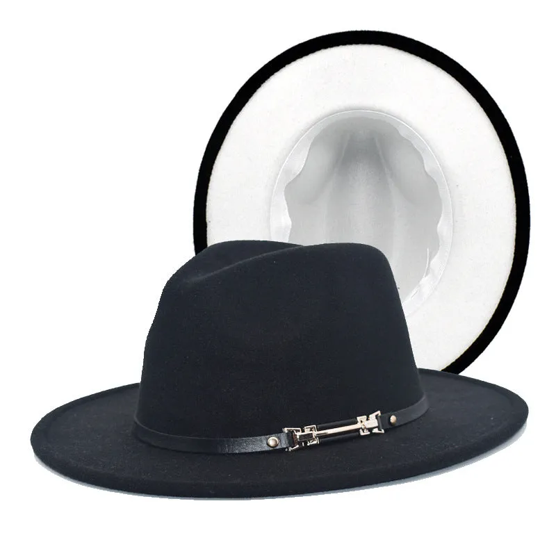 Mens Kentucky Derby Hats Black Hat Female Woolen Bowler Hat