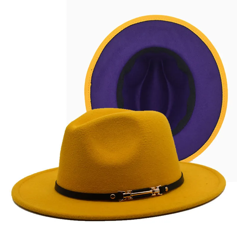 Mens Kentucky Derby Hats Black Hat Female Woolen Bowler Hat
