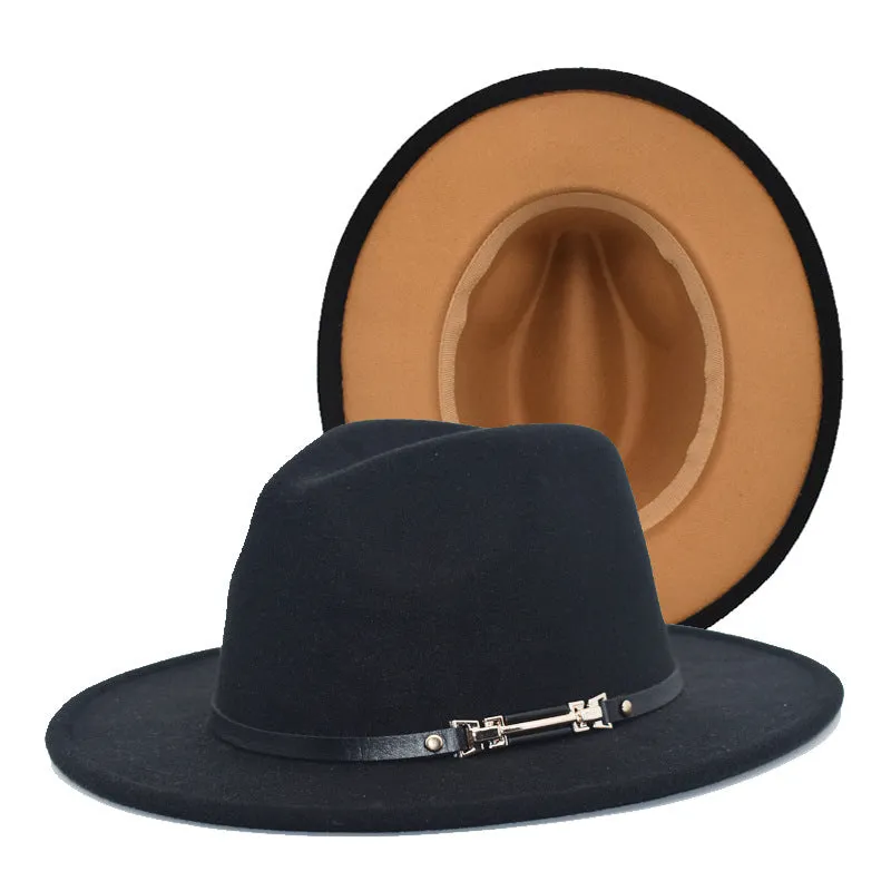 Mens Kentucky Derby Hats Black Hat Female Woolen Bowler Hat