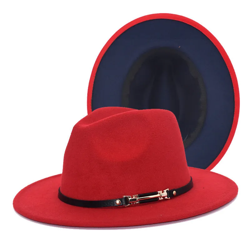 Mens Kentucky Derby Hats Black Hat Female Woolen Bowler Hat
