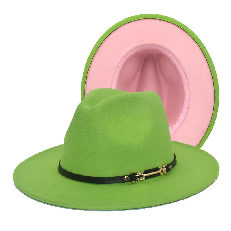Mens Kentucky Derby Hats Black Hat Female Woolen Bowler Hat