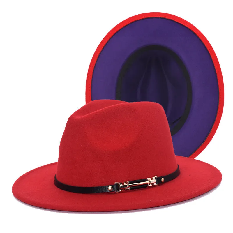 Mens Kentucky Derby Hats Black Hat Female Woolen Bowler Hat
