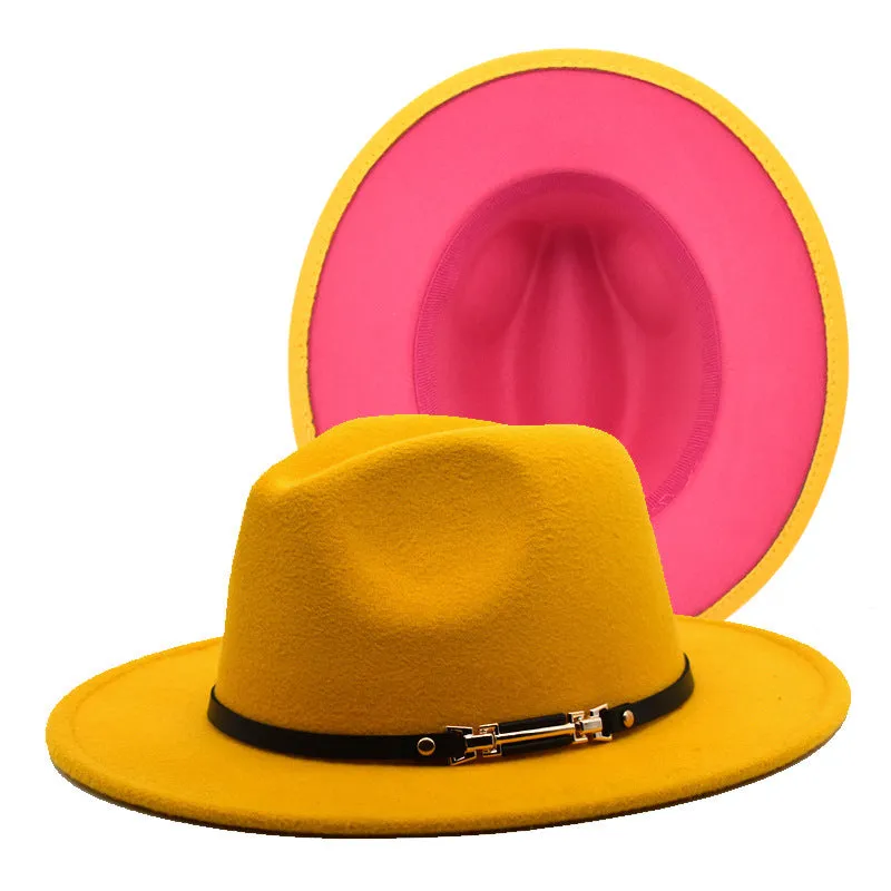 Mens Kentucky Derby Hats Black Hat Female Woolen Bowler Hat