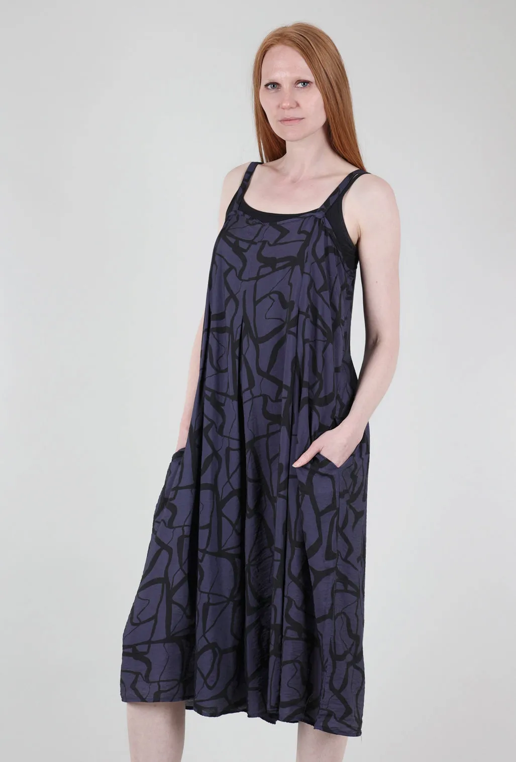 Mod Marble Crop Jumpsuit, Nightsky