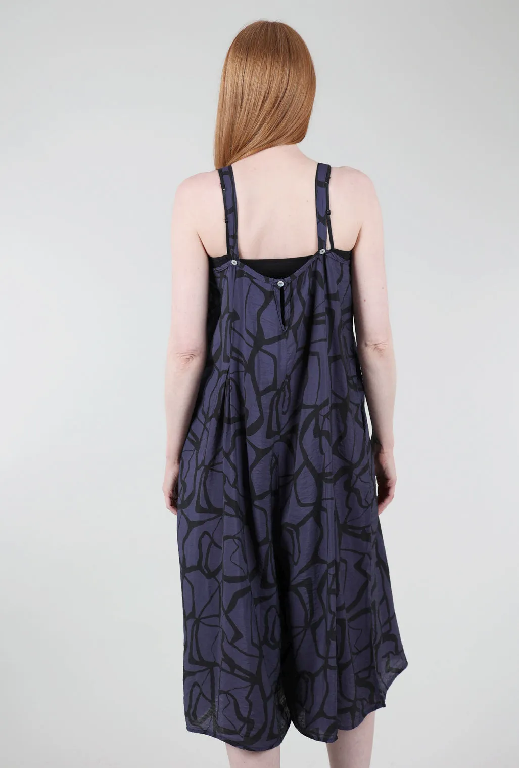 Mod Marble Crop Jumpsuit, Nightsky