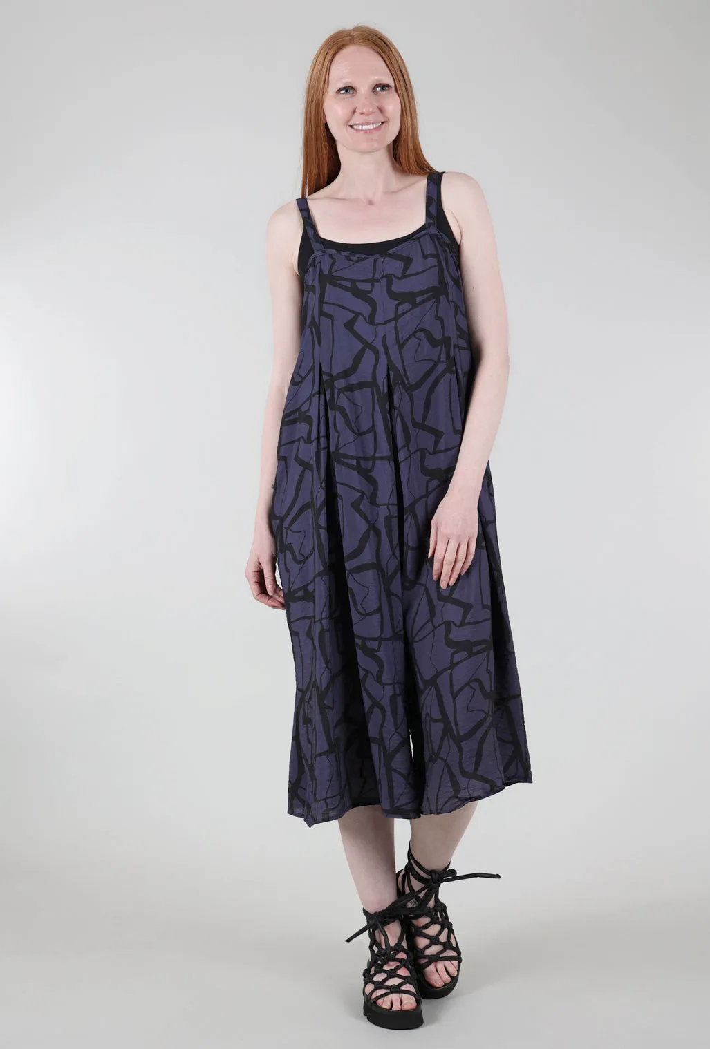 Mod Marble Crop Jumpsuit, Nightsky