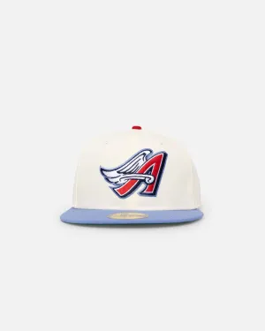 New Era Anaheim Angels Cooperstown 59FIFTY Fitted Chrome White