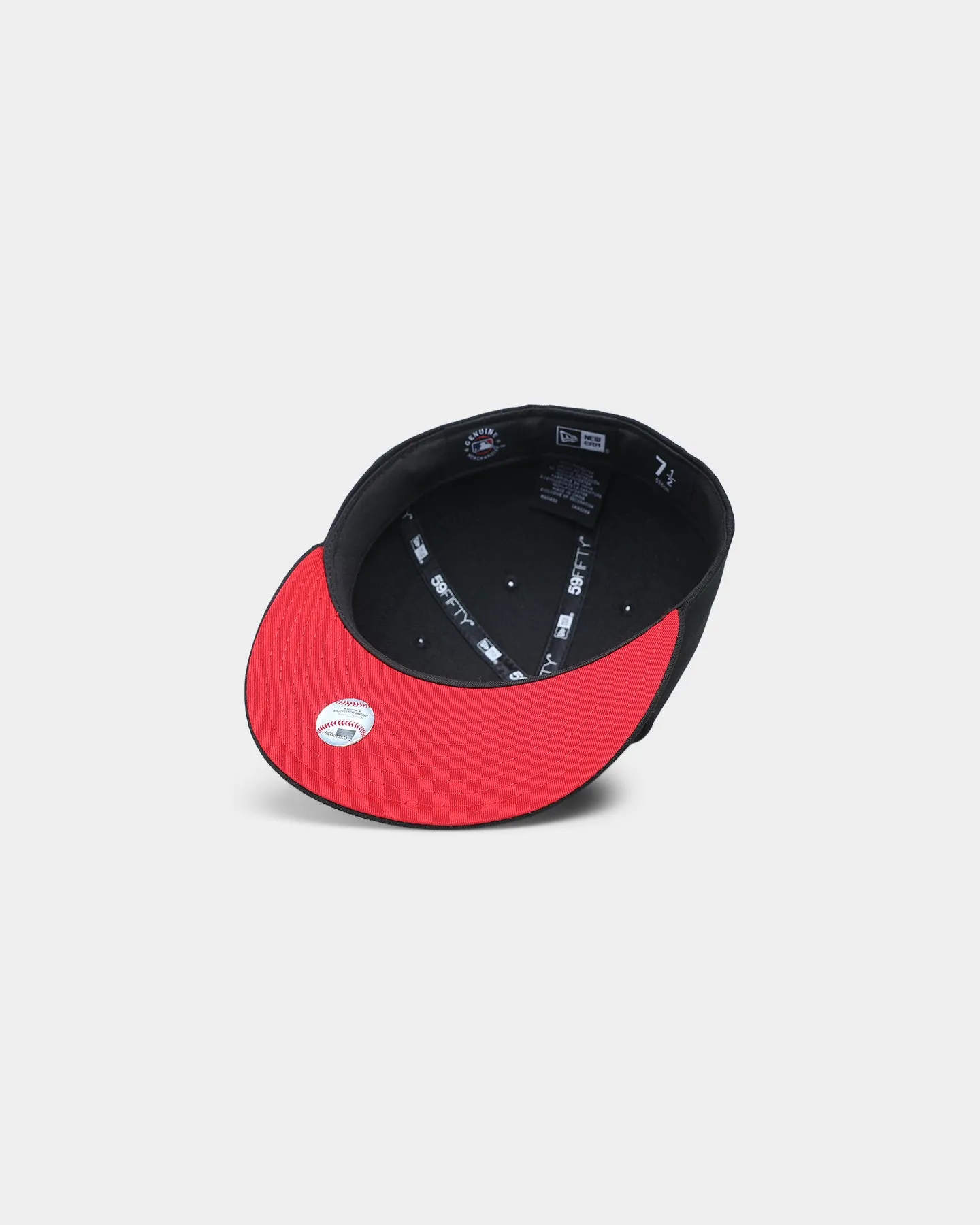 New Era Anaheim Angels "Scarlet Bottom" 59FIFTY Fitted Black/Scarlet